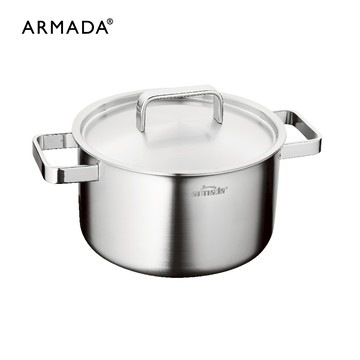 【ARMADA】貝弗莉系列復合金 雙耳高身湯鍋 20公分 贈: 3D隔熱墊(隨機)