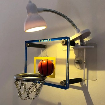 籃球架迷你投籃框夜燈NBA球隊創意桌麵擺件送喜歡籃球男女生禮物