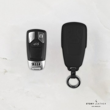STORY LEATHER 【AUDI-T3】【車鑰匙皮套 巴掌紋黑】 Style AUDI-T3