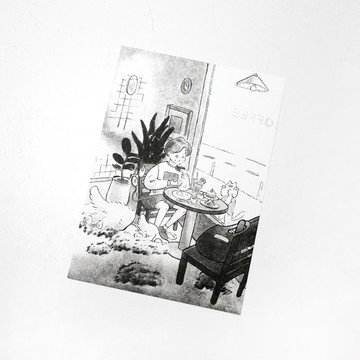 絨絨森林-咬一口下午時光 明信片