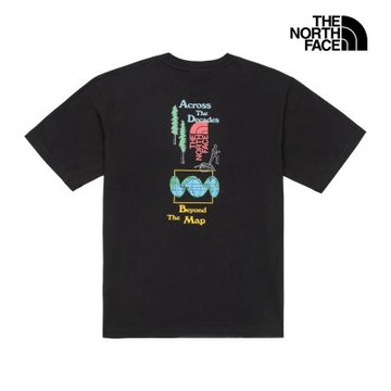 【The North Face 官方旗艦】北面UE男款黑色背部圖案印花短袖T恤｜8HFAJK3