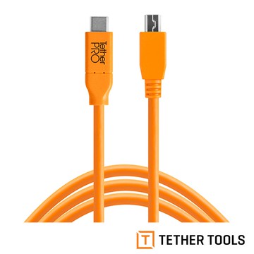 限時★..  TETHER TOOLS CUC2415-ORG TETHER Pro 傳輸線 USB-C TO 2.0 MINI-B 5 PIN 4.6M 延長線 公司貨【夏日限時 全館點數5倍送】