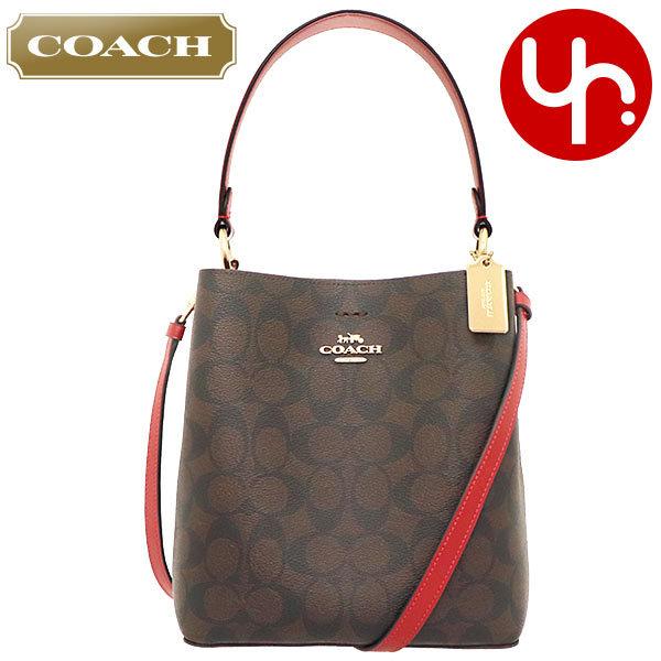 COACH コーチ　ハンドバッグ　シグネチャー柄　F7012 レザー　赤 コーチ COACH バッグ ショルダーバッグ F02312 2312 ブラウン