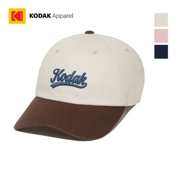 【KODAK Apparel】柯達 雙色logo棒球帽 3色(卡其 深藍 粉色) KB627005