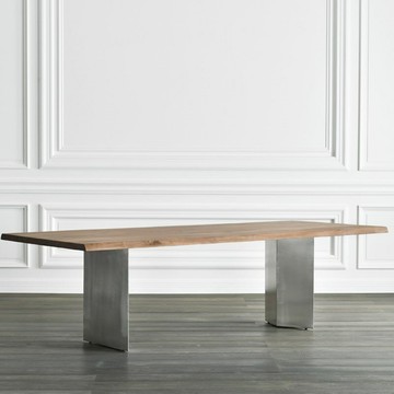 優樂悅~loft大型實木會議桌長桌北歐原木餐桌辦公桌工業風長條桌子工作臺