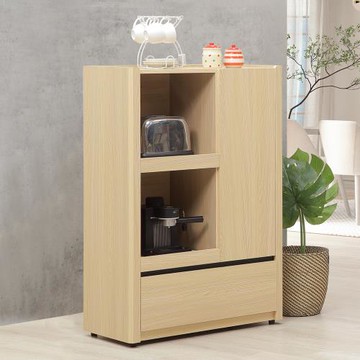 【Homelike】 喜家居2.7尺半開放餐櫃(2501)