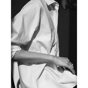 cicidream夏季新品設計感寬松長袖 職業通勤疊穿女士 一件白襯衫