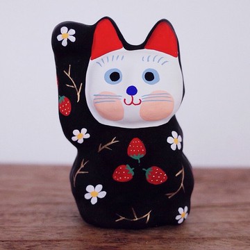 Maneki Neko 草莓圖案右手召喚