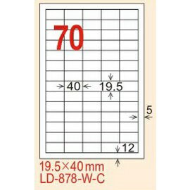 【龍德】LD-878(直角) 雷射、影印專用標籤-金/銀色 19.5x40mm 15大張/包【APP滿額下單4%點數(單一帳號最高1000點)】7/31止