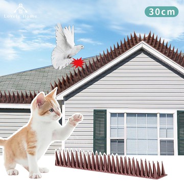 (台中 可愛小舖)多功能防鳥刺30cm2入 驅鳥神器 防鳥刺 防貓刺 防鳥刺墊 防貓刺墊 防貓防