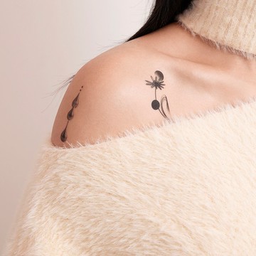 【啞光紋身貼紙】原創設計 | 刮刮紋身貼刺青貼 - 金屬星系