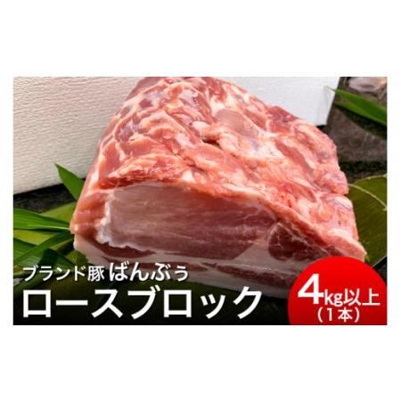 ふるさと納税 ブランド豚「ばんぶぅ」ロースブロック1本 ばんぶぅ 豚肉 ロース ブロック肉 しゃぶしゃぶ 焼き肉 真空パック しゃぶしゃぶ肉 焼.. 茨城県小美玉市