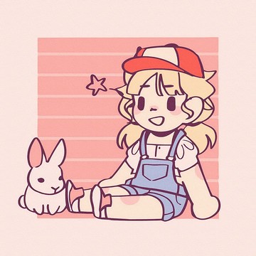 ArtLife 藝術生活 數字油畫DIY DR146 20 x 20cm  兔兔女孩 粉色  1個