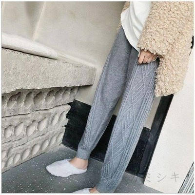 パンツ レディース ニットパンツ 厚手 スポーツニット ロング丈 ガウチョパンツ ガウチョニットパンツ 秋 冬 大人 美脚 通勤 Ol 通販 Lineポイント最大get Lineショッピング
