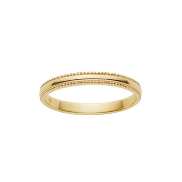 滾珠邊黃金對戒(Women’s)