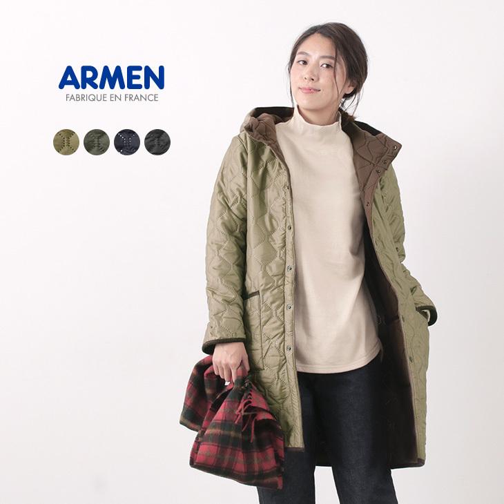 Armen（アーメン）リバーシブル フーデッドコート表面ポリエステル100