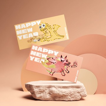 紅包袋 | 是水果龍! 可愛彩箔紅包-2入