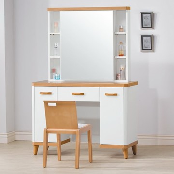 MUNA家居  德恩3.5尺化妝台/含椅  106X40X168.3cm