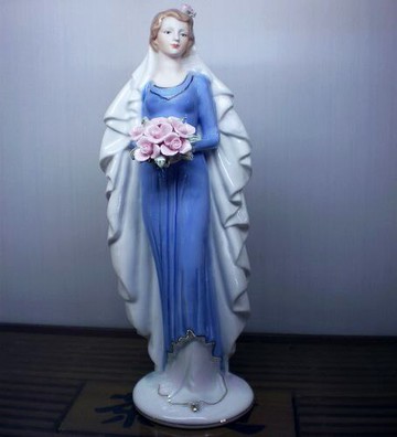 特價景德鎮陶瓷 瓷器手工藝品擺件 時尚西洋女創意裝飾品客廳擺件1入
