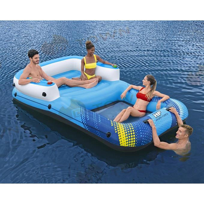 4人用サマーアイランド 快速エアバルブ 海遊び   水遊び プールパーティー 夏用品 大人用浮き輪 強い浮力 海水浴 プール 海フロート