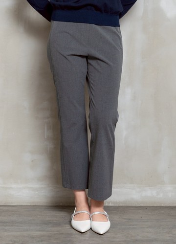淺雅質感輕彈九分小直筒褲