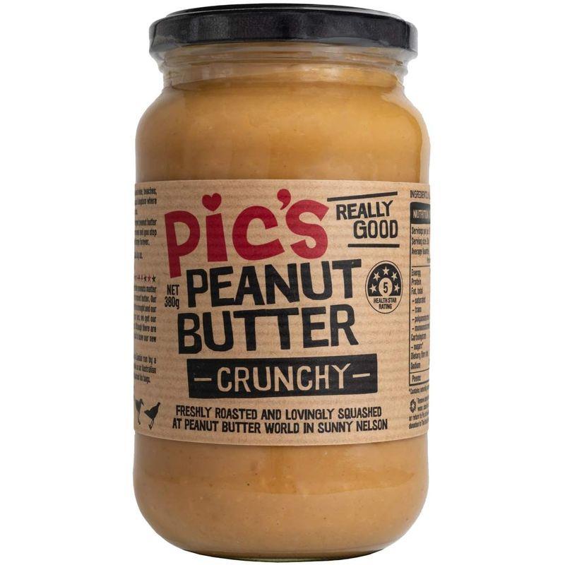 Pic’s Peanut Butterピックスピーナッツバター (あらびきクランチ-Crunchy-, 380グラム)