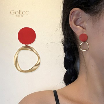 【Gulicc】耳環 簡約復古耳環