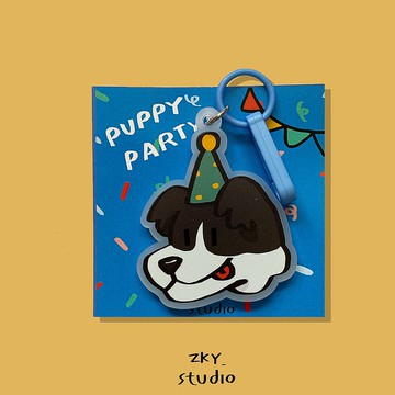 Puppy Party 邊牧造型壓克力鑰匙圈