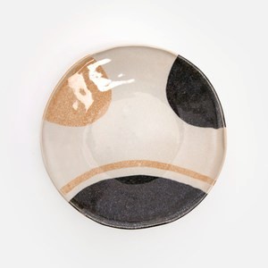 奧可利陶瓷平盤21.4cm 寫意米