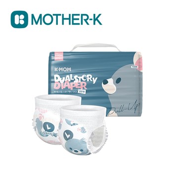 MOTHER-K 韓國 K-MOM 頂級超薄瞬吸玩睡褲嬰幼兒睡褲-L(34片)