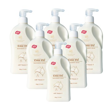 【澳洲G&M】鴯鶓油滋潤保濕霜含維他命E (家庭號) 500g/瓶 -6入組