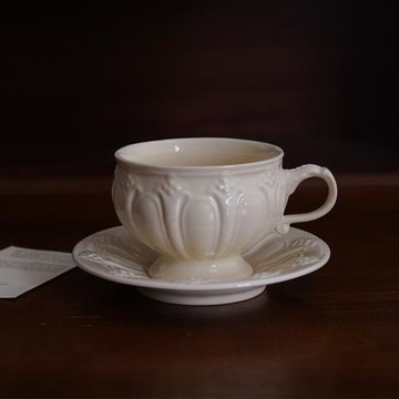 歐式拱門設計出口浮雕立體造型羅馬拱門陶瓷下午茶咖啡杯紅茶杯碟