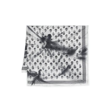 Alexander McQueen Black And White Modal Scarf
