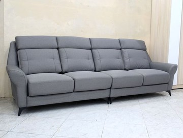 【歐風別館】金格L型功能亞麻布沙發--四人座【基隆至台中免運費】