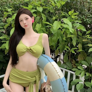 夏季必備🌞 泳衣比基尼顯瘦性感分體新款少女度假小胸聚攏爆款小清新女純