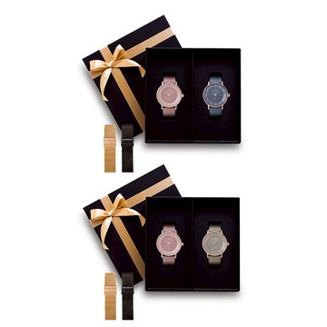 【THEODORA'S】[可選色]對錶禮盒-Aurora太陽能對錶+替換錶帶禮盒【希奧朵拉】送男生 送女生 情侶