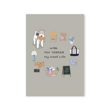 Wirefoxterrier 剛毛獵狐梗 明信片-MY WOOF LIFE