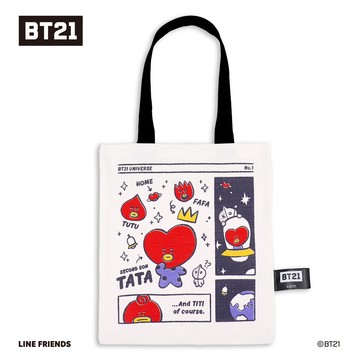 宇宙明星BT21cartoon 寶特袋｜TATA款環保袋帆布袋｜聯名款｜正版授權｜A Plastic Project