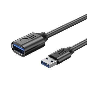 Bravo-u USB3.0 高速穩定數據連接延長線 公對母 直頭/黑 3M