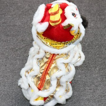 網紅抖音同款新年狗狗衣服貓咪舞獅服泰迪搞笑搞怪喜慶過年狗服裝