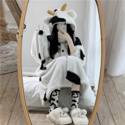 グレイ系 Free Size 新発売 ワンピース 部屋着 ルームウェア ロング丈 長袖 牛柄 アニマル柄z パジャマ ルームウェア パジャマグレイ系free Size 12 330 Eur Artec Fr