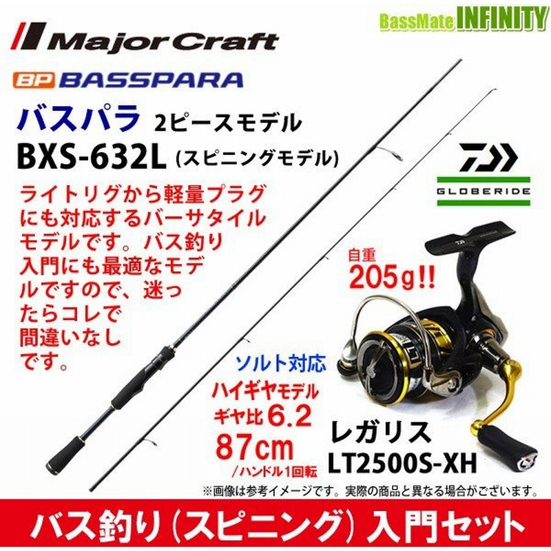 バス釣り スピニング 入門セット メジャークラフト バスパラ Bxs 632l ダイワ 18 レガリス Lt2500s Xh 通販 Lineポイント最大0 5 Get Lineショッピング