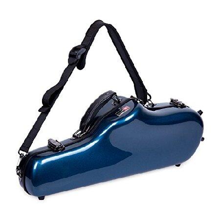 Crossrock CRF1000 Alto Saxophone Case, Fiberglass Hard Case, Backpack Available (Blue)