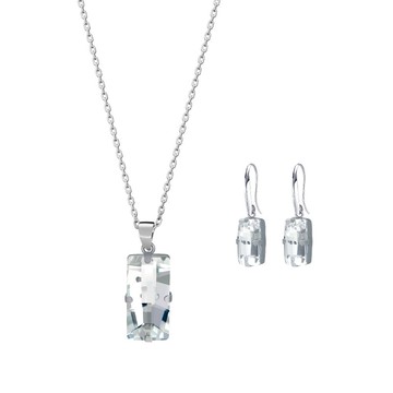 奧地利長方切割水晶 - 白色