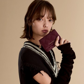 【CHARLES & KEITH】台灣限定! Arrietty 菱格短夾 LINE禮物獨家禮盒 附提袋｜快速出貨｜情人節快樂｜生日禮物 | 小CK