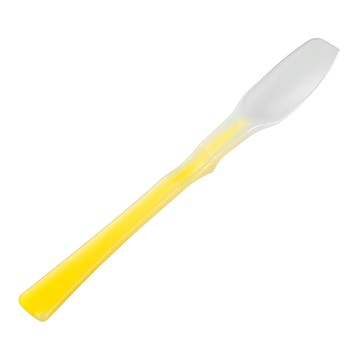 下村工業 shimomura kogyo ajiwai shokubou 軟勺，柔軟材質呵護寶寶牙齦，輕鬆舀取瓶底食物  黃色  1入