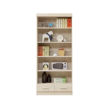 直人木業-COCO奶油風下二抽開放書櫃80公分