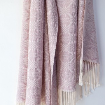 Cashmere 手織喀什米爾絲綢披肩【柊華01】