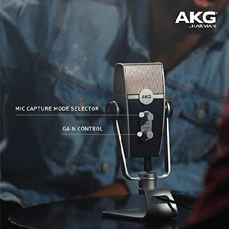 AKG Pro Audio Lyra Ultra-HD, Four Capsule, Multi-Capture Mode, USB-C Condenser Microphone for Recording and Streaming Bundle with Samson SR350 Headpho