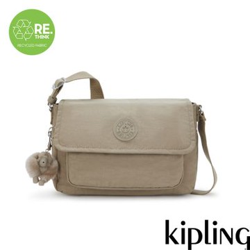 Kipling 灰褐色底部擴充側背包-DALMA